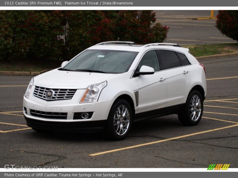 Platinum Ice Tricoat / Shale/Brownstone 2013 Cadillac SRX Premium FWD