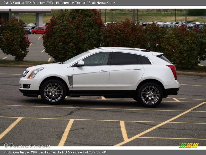 Platinum Ice Tricoat / Shale/Brownstone 2013 Cadillac SRX Premium FWD