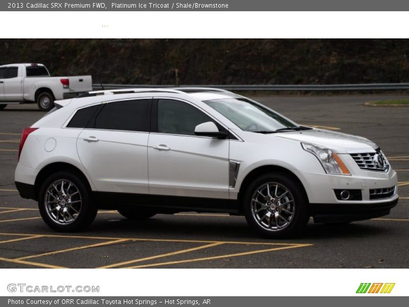 Platinum Ice Tricoat / Shale/Brownstone 2013 Cadillac SRX Premium FWD