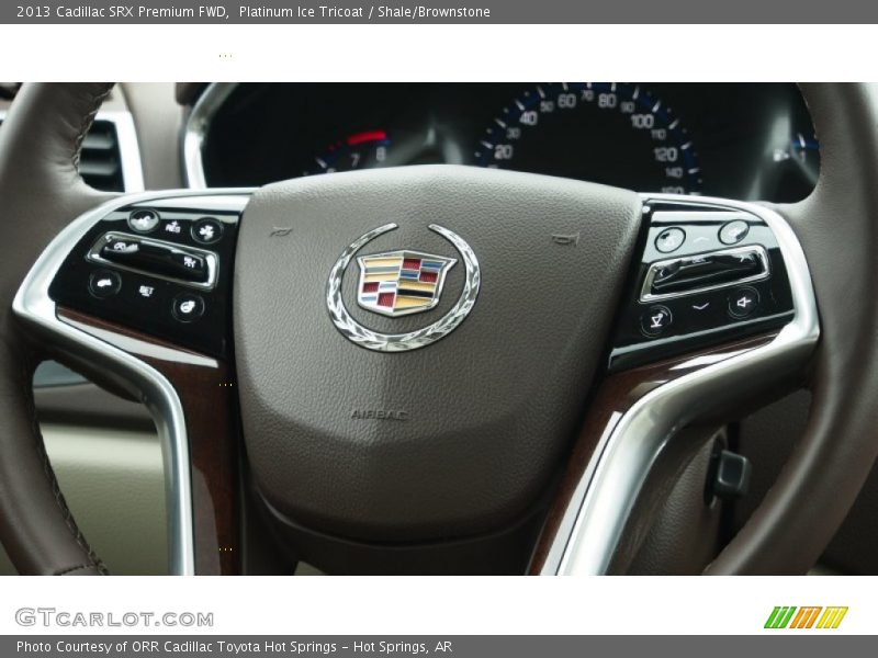Platinum Ice Tricoat / Shale/Brownstone 2013 Cadillac SRX Premium FWD