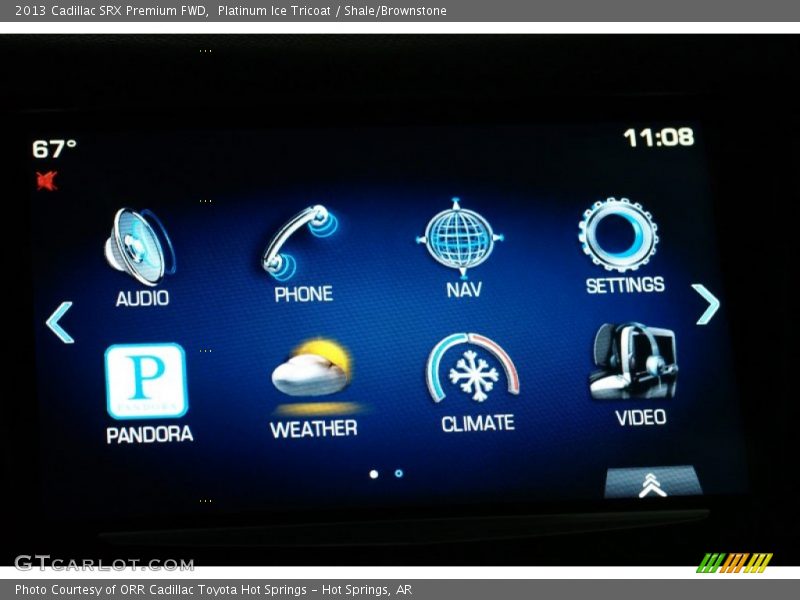 Platinum Ice Tricoat / Shale/Brownstone 2013 Cadillac SRX Premium FWD