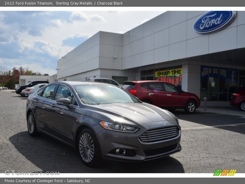 Sterling Gray Metallic / Charcoal Black 2013 Ford Fusion Titanium