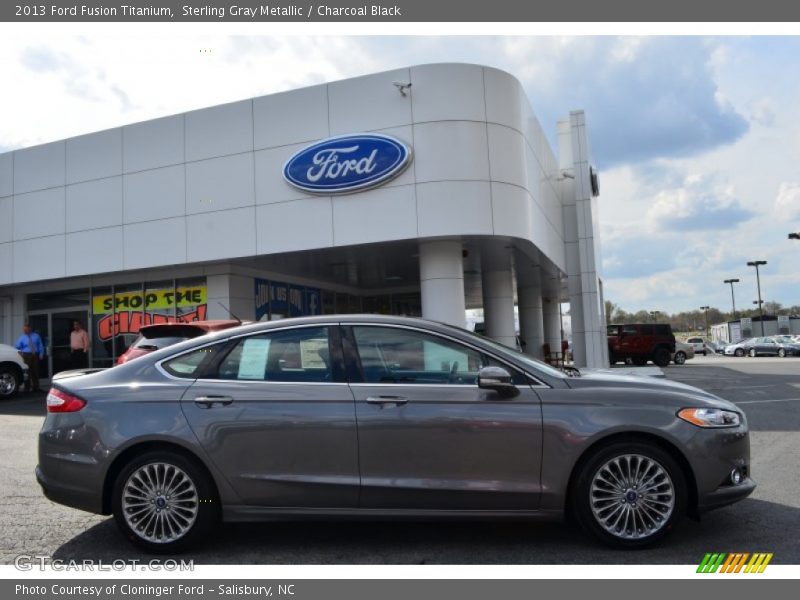 Sterling Gray Metallic / Charcoal Black 2013 Ford Fusion Titanium