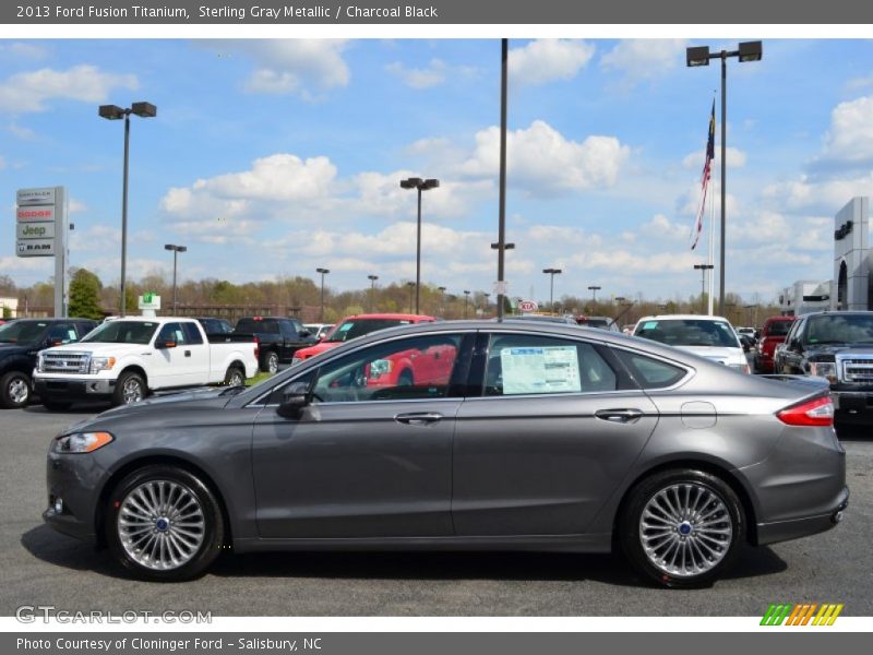 Sterling Gray Metallic / Charcoal Black 2013 Ford Fusion Titanium