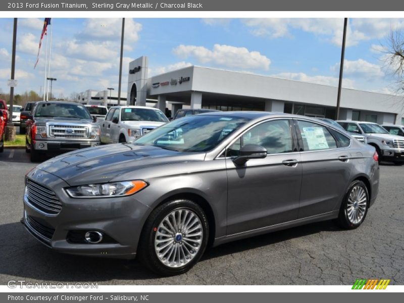 Sterling Gray Metallic / Charcoal Black 2013 Ford Fusion Titanium