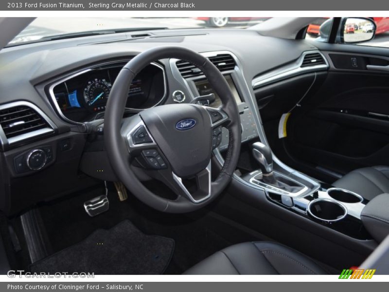 Sterling Gray Metallic / Charcoal Black 2013 Ford Fusion Titanium