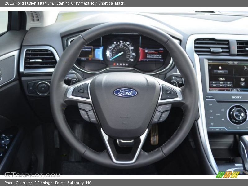 Sterling Gray Metallic / Charcoal Black 2013 Ford Fusion Titanium