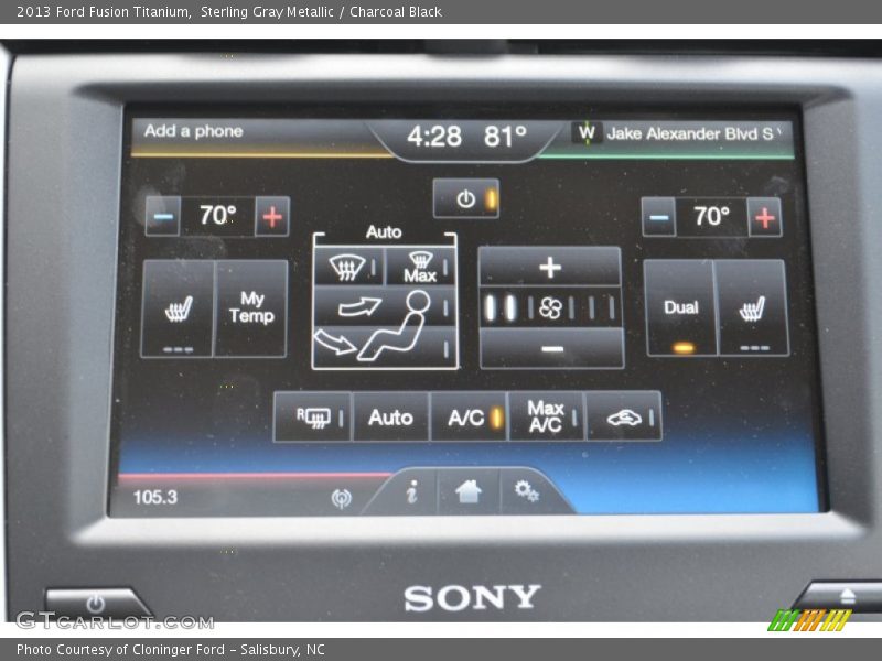 Sterling Gray Metallic / Charcoal Black 2013 Ford Fusion Titanium