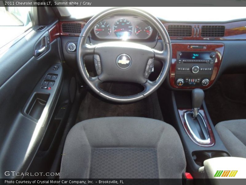 Summit White / Gray 2011 Chevrolet Impala LT