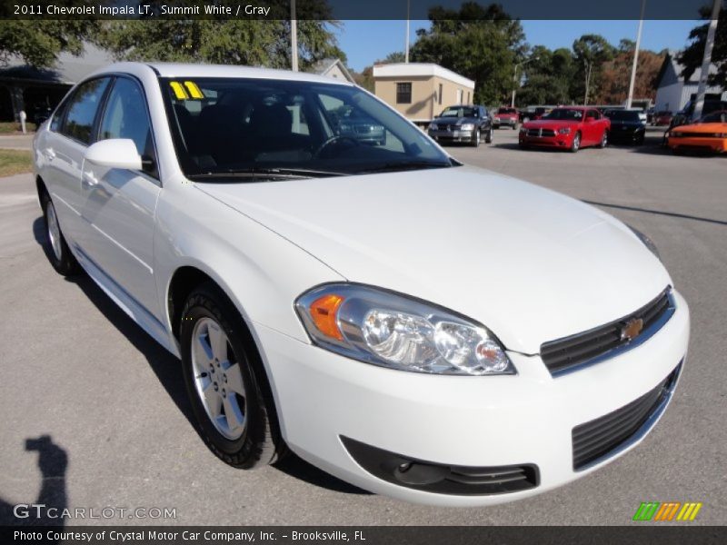 Summit White / Gray 2011 Chevrolet Impala LT
