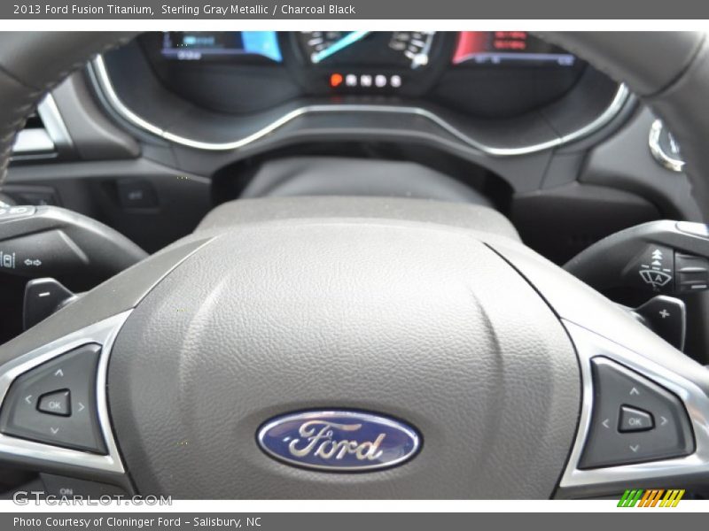 Sterling Gray Metallic / Charcoal Black 2013 Ford Fusion Titanium