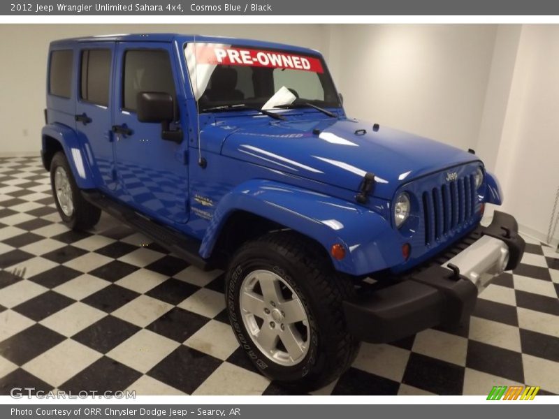 Cosmos Blue / Black 2012 Jeep Wrangler Unlimited Sahara 4x4