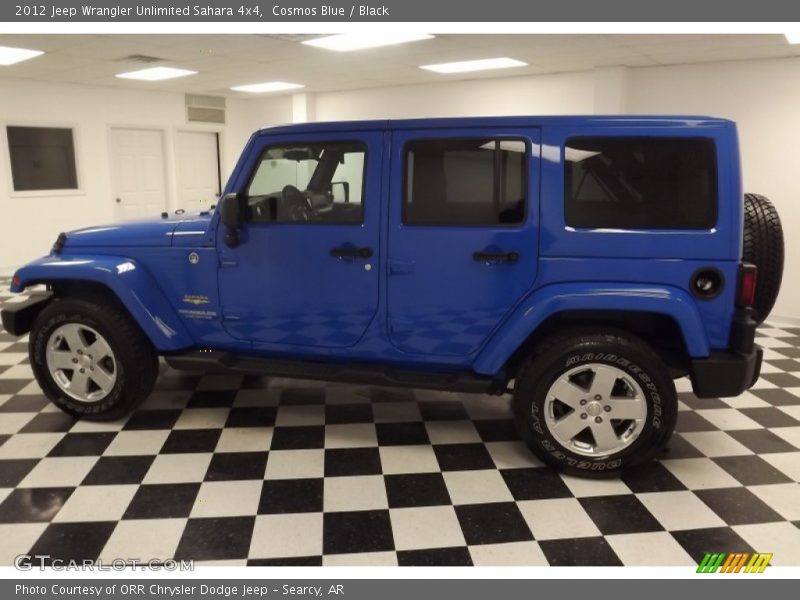 Cosmos Blue / Black 2012 Jeep Wrangler Unlimited Sahara 4x4