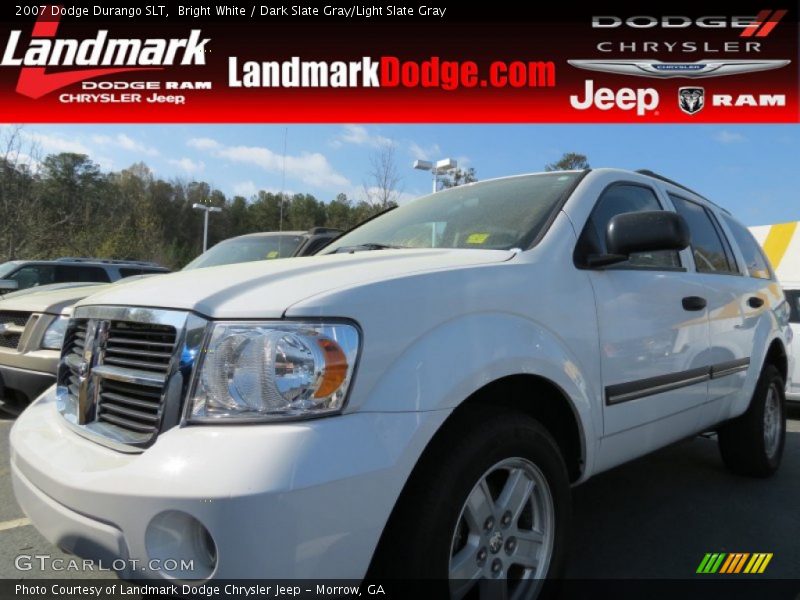 Bright White / Dark Slate Gray/Light Slate Gray 2007 Dodge Durango SLT