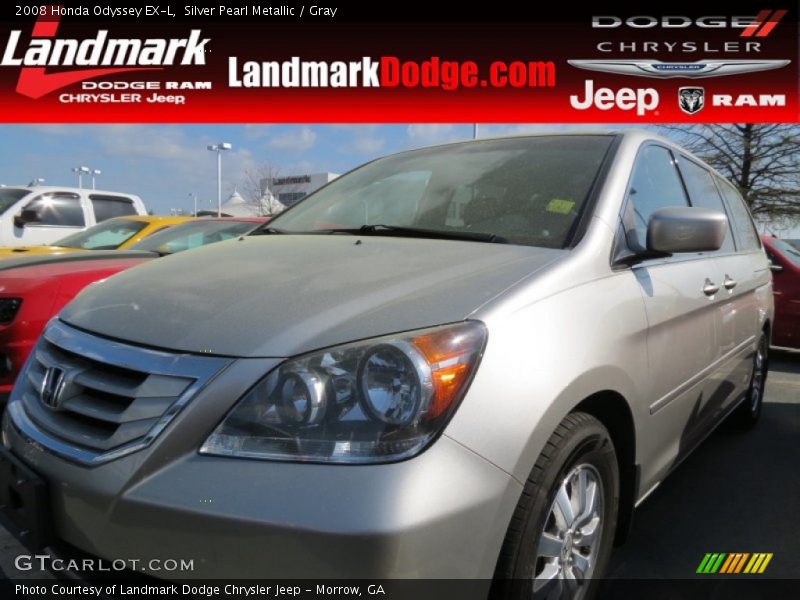 Silver Pearl Metallic / Gray 2008 Honda Odyssey EX-L