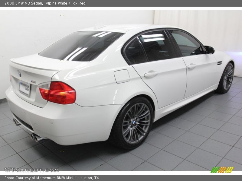 Alpine White / Fox Red 2008 BMW M3 Sedan