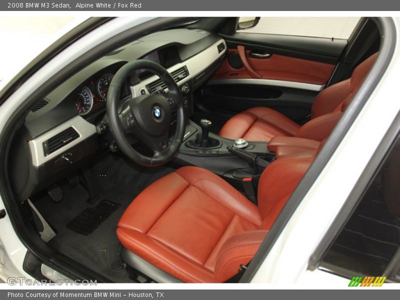 Alpine White / Fox Red 2008 BMW M3 Sedan