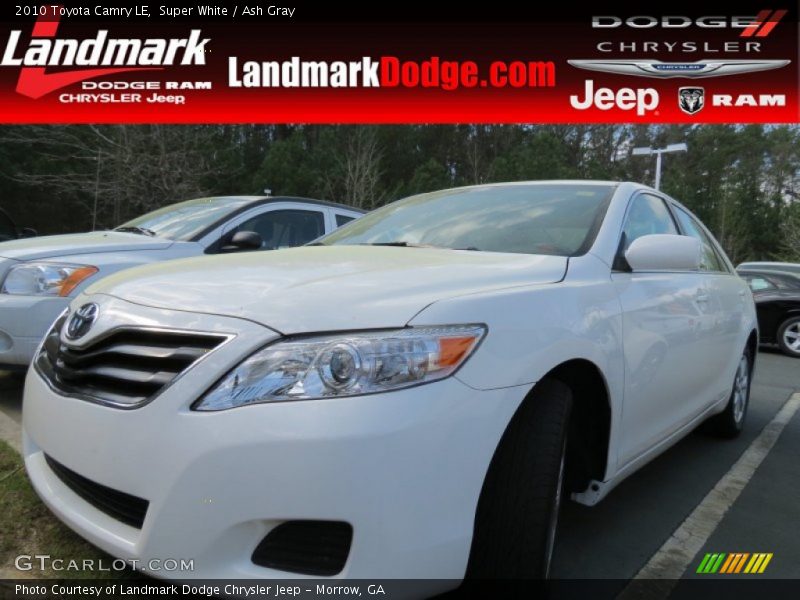 Super White / Ash Gray 2010 Toyota Camry LE