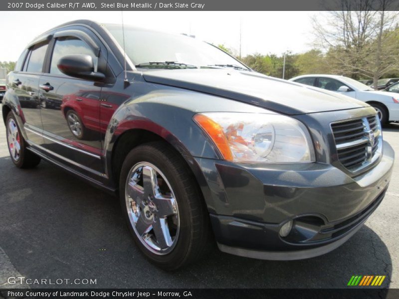 Steel Blue Metallic / Dark Slate Gray 2007 Dodge Caliber R/T AWD