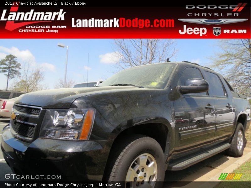 Black / Ebony 2012 Chevrolet Avalanche LS