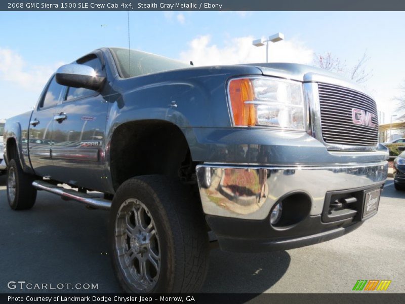 Stealth Gray Metallic / Ebony 2008 GMC Sierra 1500 SLE Crew Cab 4x4