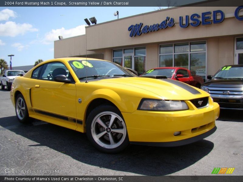 Screaming Yellow / Dark Charcoal 2004 Ford Mustang Mach 1 Coupe