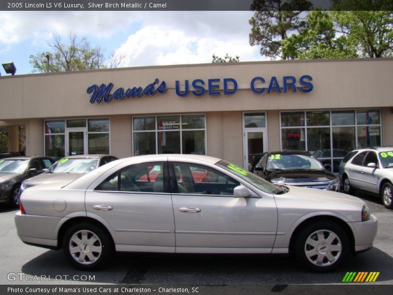 Silver Birch Metallic / Camel 2005 Lincoln LS V6 Luxury