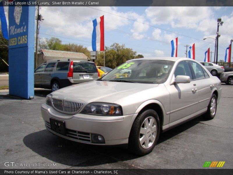 Silver Birch Metallic / Camel 2005 Lincoln LS V6 Luxury