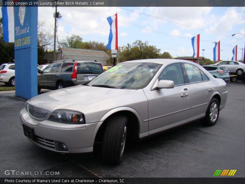 Silver Birch Metallic / Camel 2005 Lincoln LS V6 Luxury