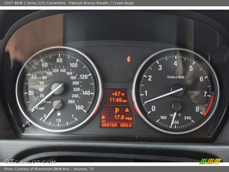 Platinum Bronze Metallic / Cream Beige 2007 BMW 3 Series 335i Convertible