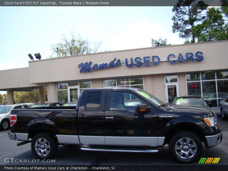 Tuxedo Black / Medium Stone 2010 Ford F150 XLT SuperCab