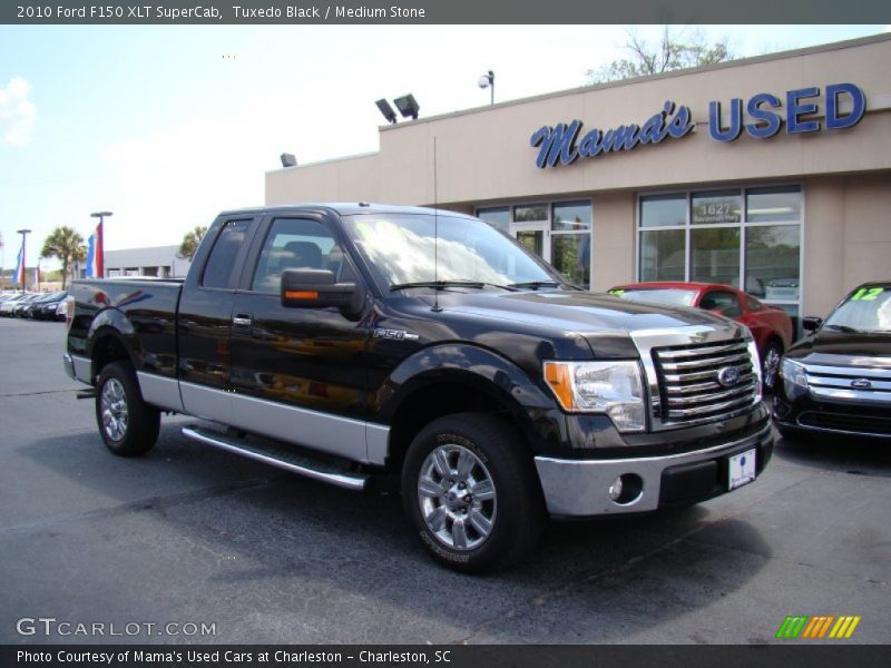 Tuxedo Black / Medium Stone 2010 Ford F150 XLT SuperCab