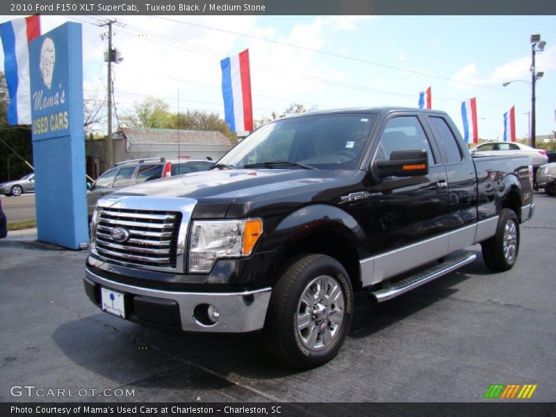 Tuxedo Black / Medium Stone 2010 Ford F150 XLT SuperCab