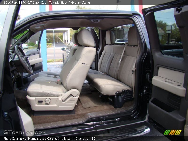 Tuxedo Black / Medium Stone 2010 Ford F150 XLT SuperCab