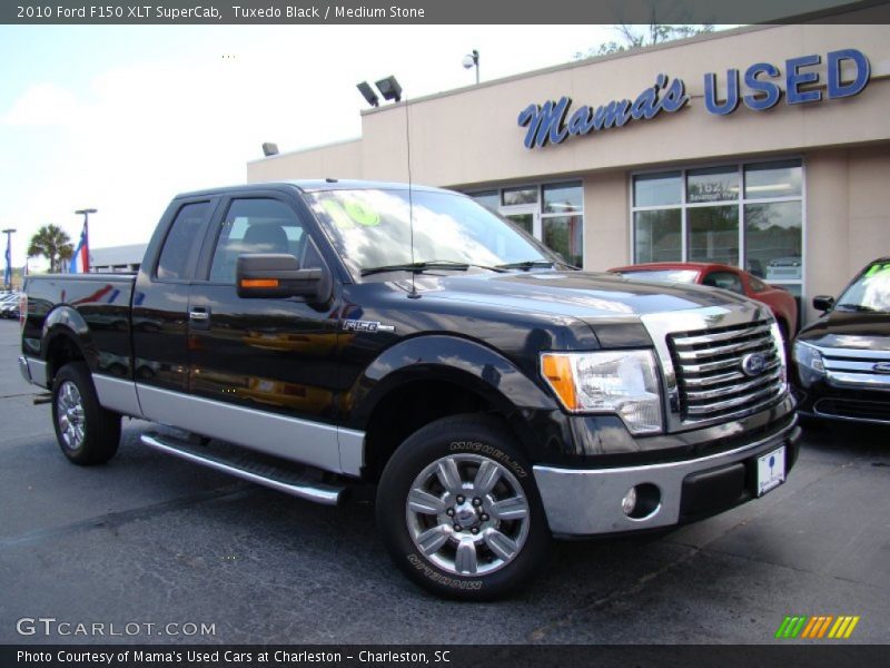 Tuxedo Black / Medium Stone 2010 Ford F150 XLT SuperCab