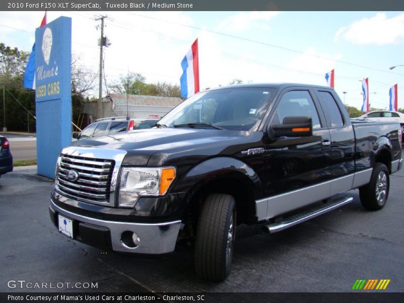 Tuxedo Black / Medium Stone 2010 Ford F150 XLT SuperCab