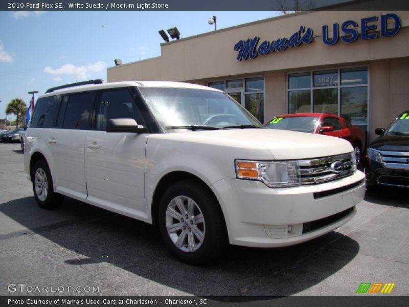 White Suede / Medium Light Stone 2010 Ford Flex SE