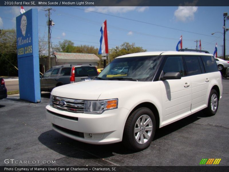 White Suede / Medium Light Stone 2010 Ford Flex SE