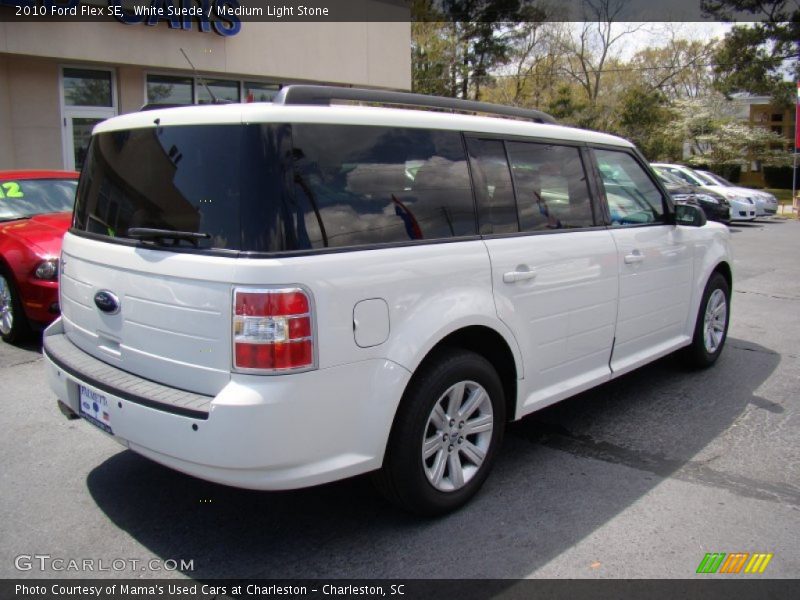 White Suede / Medium Light Stone 2010 Ford Flex SE