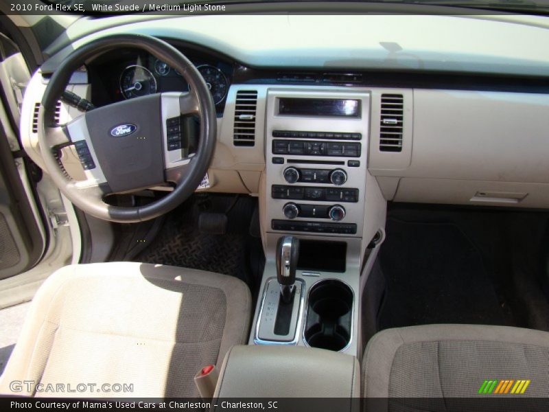 White Suede / Medium Light Stone 2010 Ford Flex SE