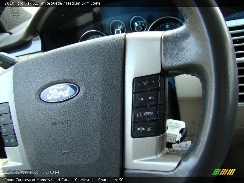 White Suede / Medium Light Stone 2010 Ford Flex SE