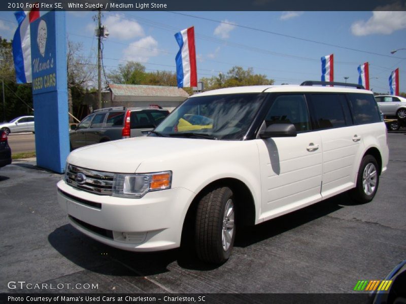 White Suede / Medium Light Stone 2010 Ford Flex SE