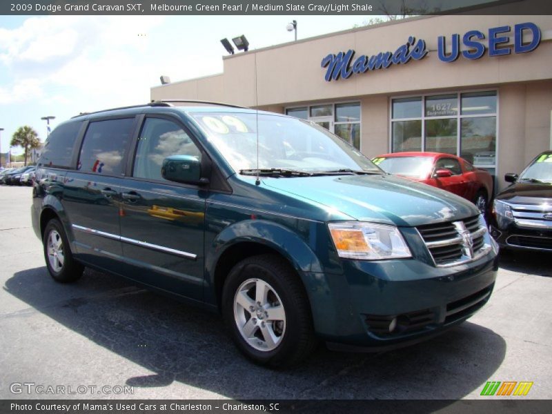 Melbourne Green Pearl / Medium Slate Gray/Light Shale 2009 Dodge Grand Caravan SXT