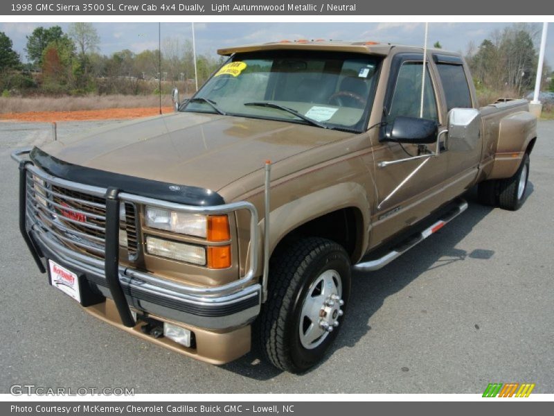 Light Autumnwood Metallic / Neutral 1998 GMC Sierra 3500 SL Crew Cab 4x4 Dually