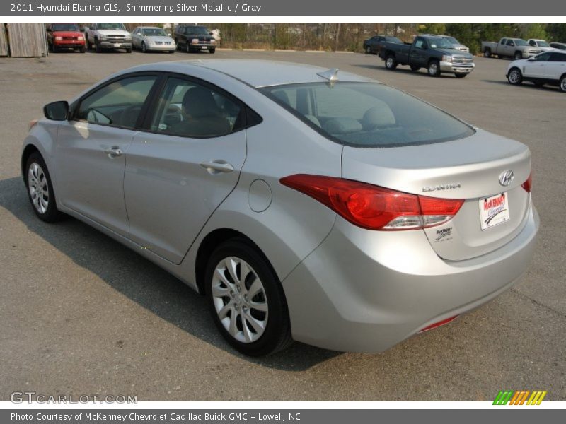 Shimmering Silver Metallic / Gray 2011 Hyundai Elantra GLS