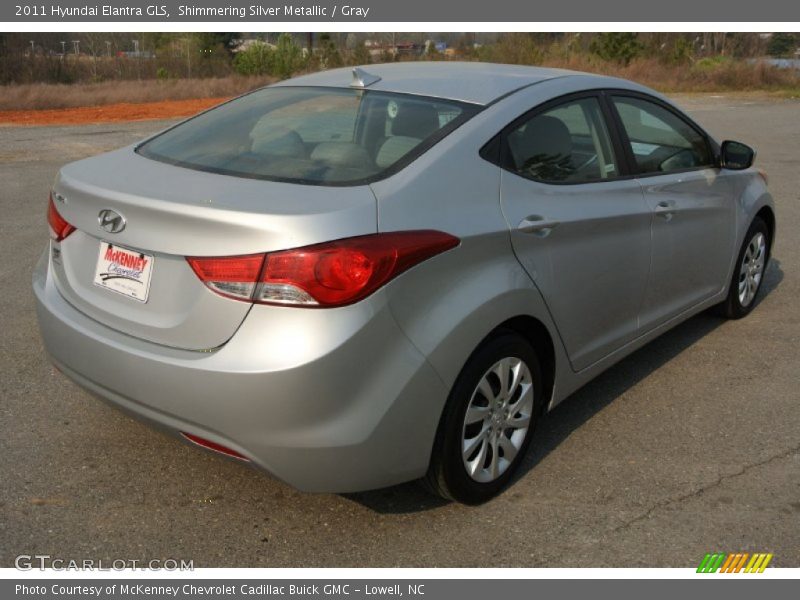 Shimmering Silver Metallic / Gray 2011 Hyundai Elantra GLS
