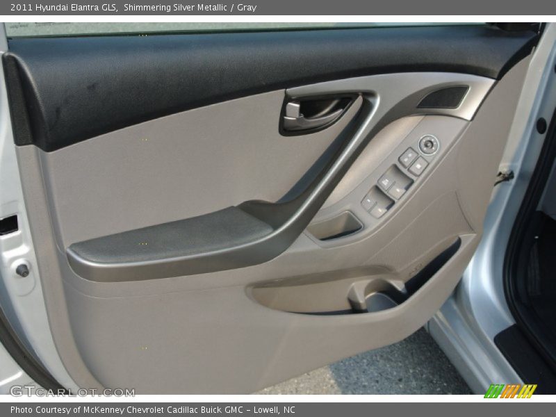 Shimmering Silver Metallic / Gray 2011 Hyundai Elantra GLS