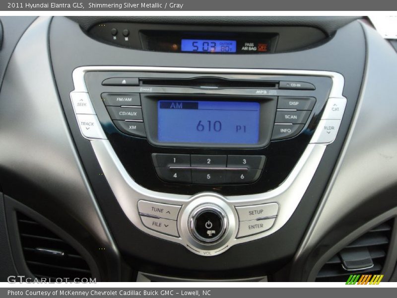 Shimmering Silver Metallic / Gray 2011 Hyundai Elantra GLS