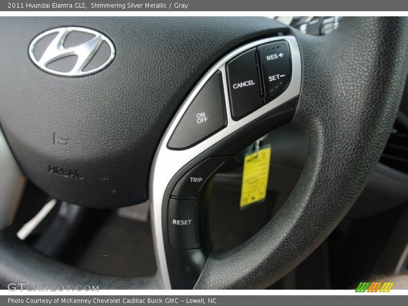 Shimmering Silver Metallic / Gray 2011 Hyundai Elantra GLS