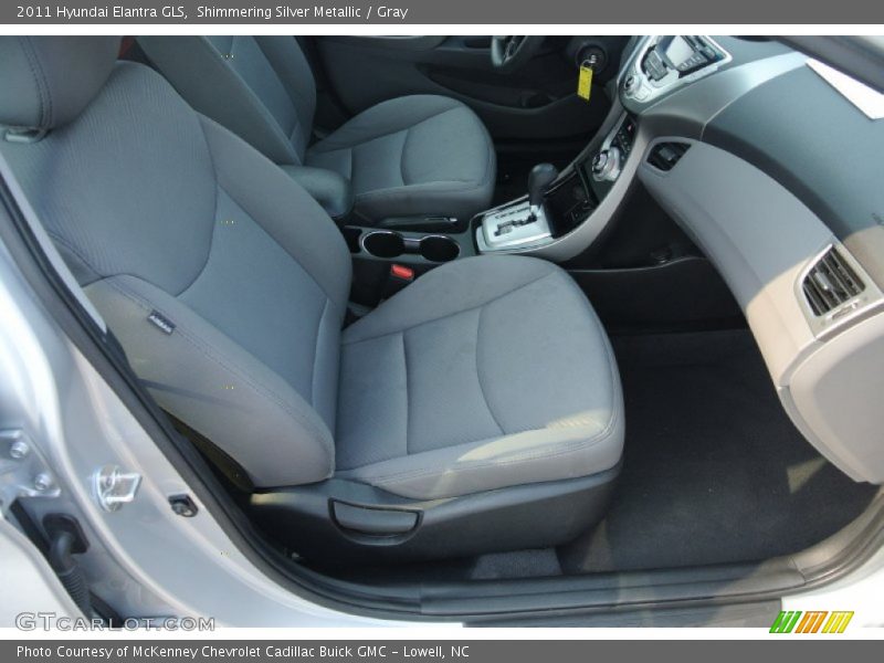 Shimmering Silver Metallic / Gray 2011 Hyundai Elantra GLS